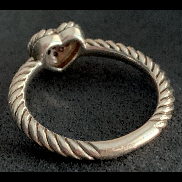 David Yurman chΓ’telaine pink sapphire heart ring - Picture 4 of 14